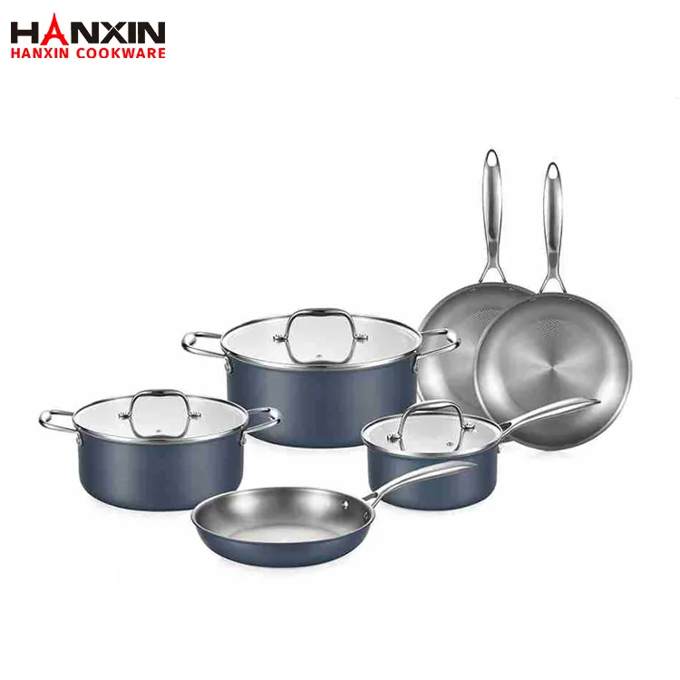 Aluminum-304 Stainless Steel Composite Non-Stick Cookware Set
