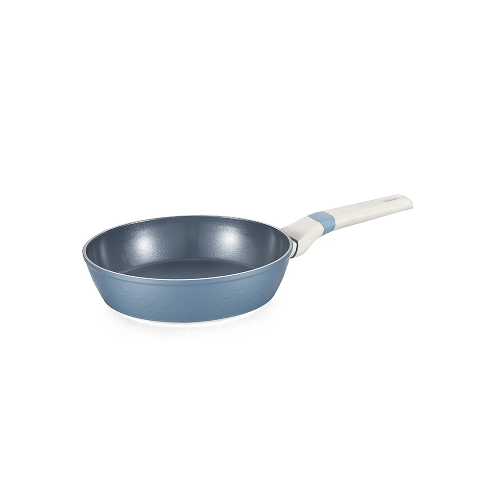 Patent Design Mermaid Blue Color Forged Aluminum Non-Stick Cookware Set